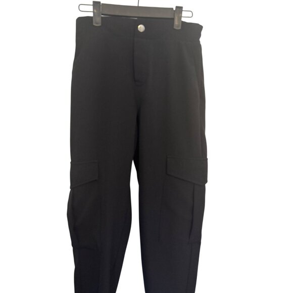 ZARA XS Black Cargo Jogger Pants Elastic Waistband - Picture 3 of 15
